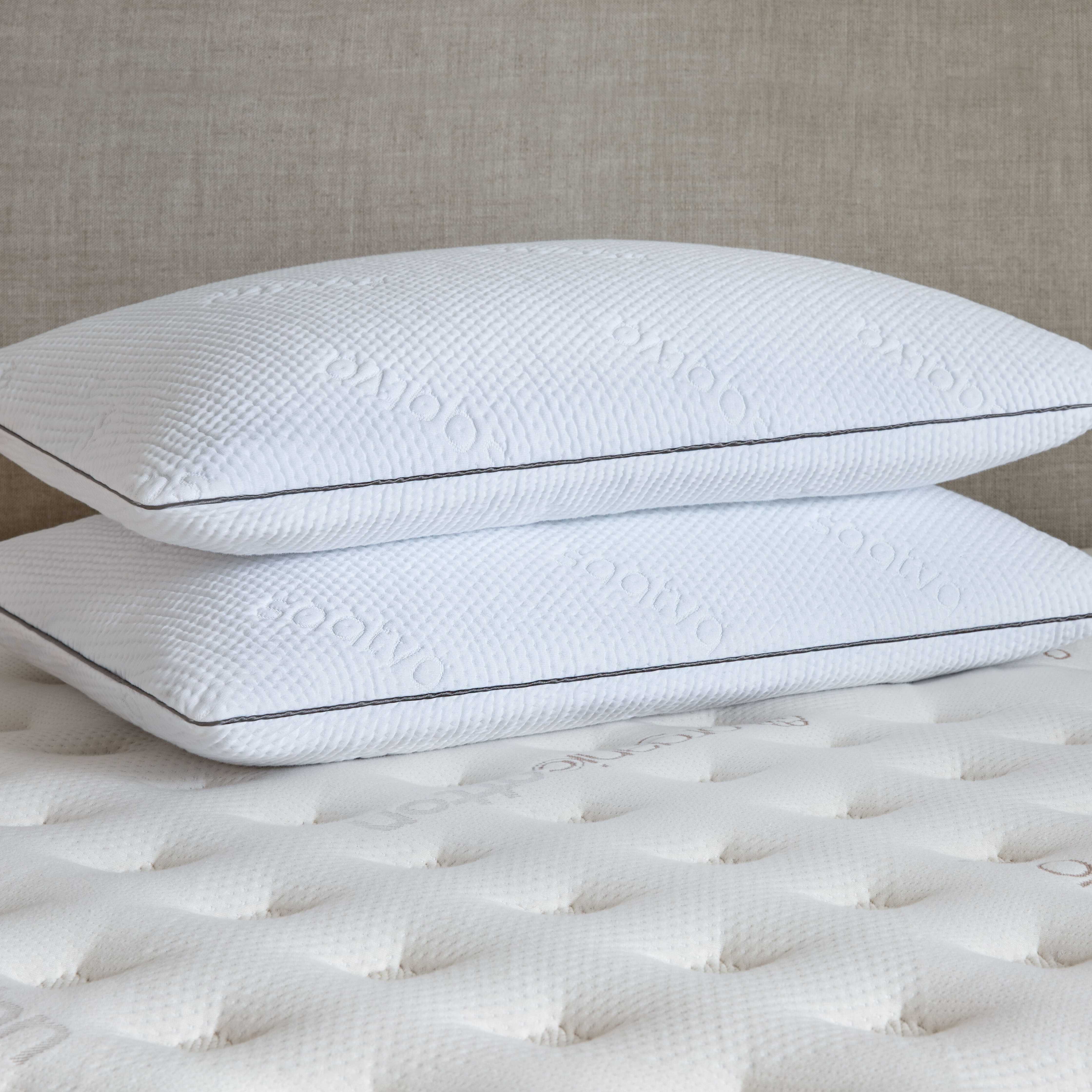 The Saatva Memory Foam Pillow - Queen - King - Graphite Infused Gel Foam - Cool And Comfortable Neck Support - Eco-Friendly