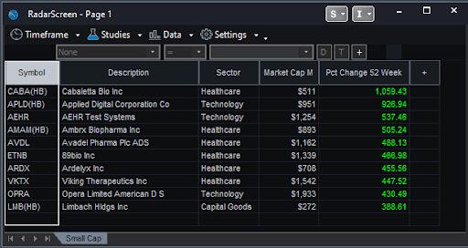 small cap stocks