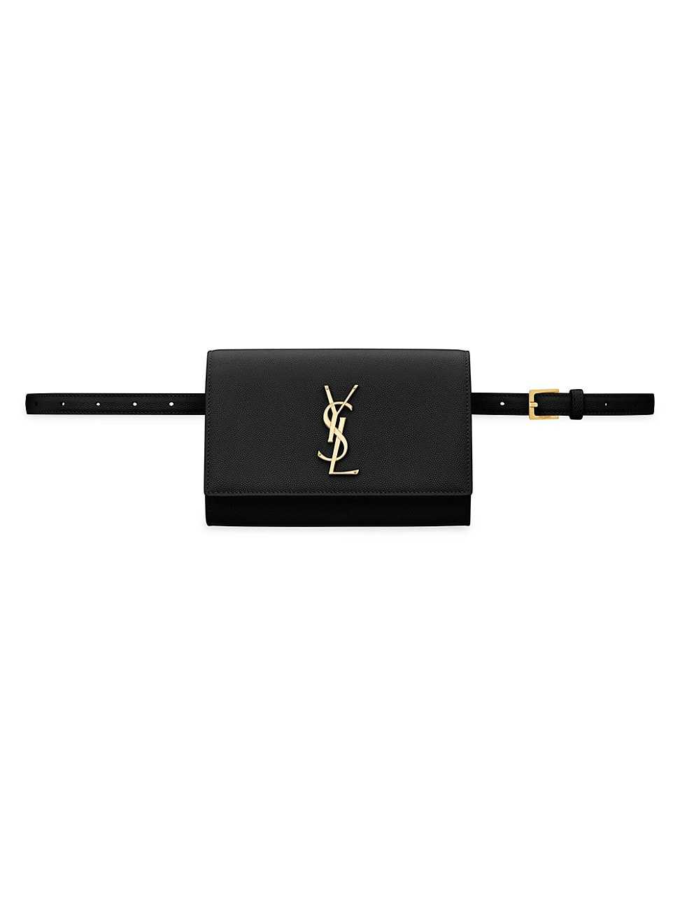 Saint Laurent Kate Textured-Leather Belt Bag