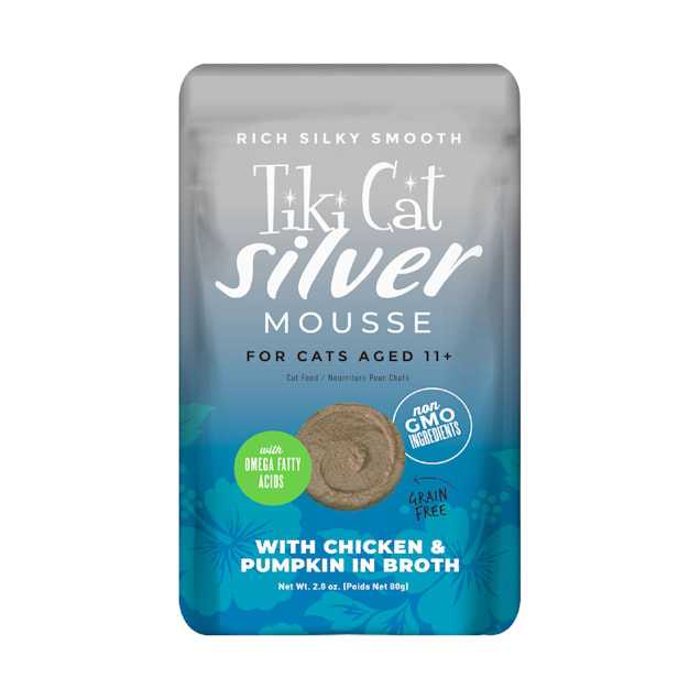 Tiki Cat Senior Mousse with Chicken & Pumpkin in Broth