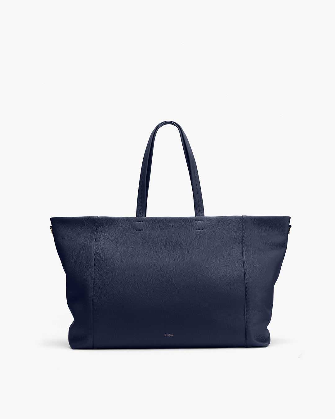 Women's Easy Travel Tote Bag in Navy | Pebbled Leather by Cuyana