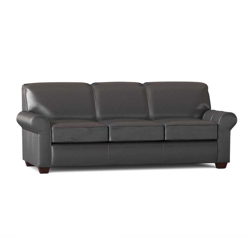 Lark Manor Rasberry 81'' Leather Sleeper Sofa